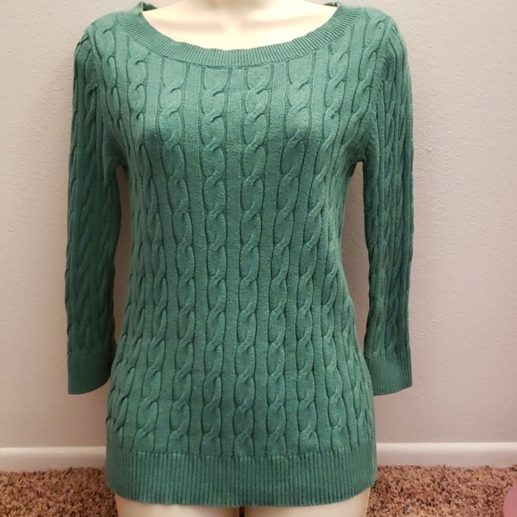 LOFT Sweaters - Ann Taylor Loft Ribbed Green S Sweater Top